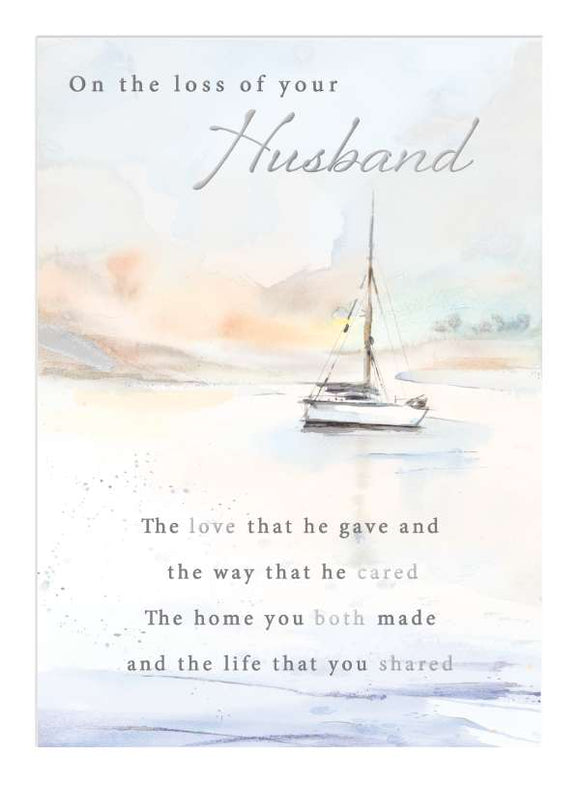 On the loss of your Husband - sympathy card