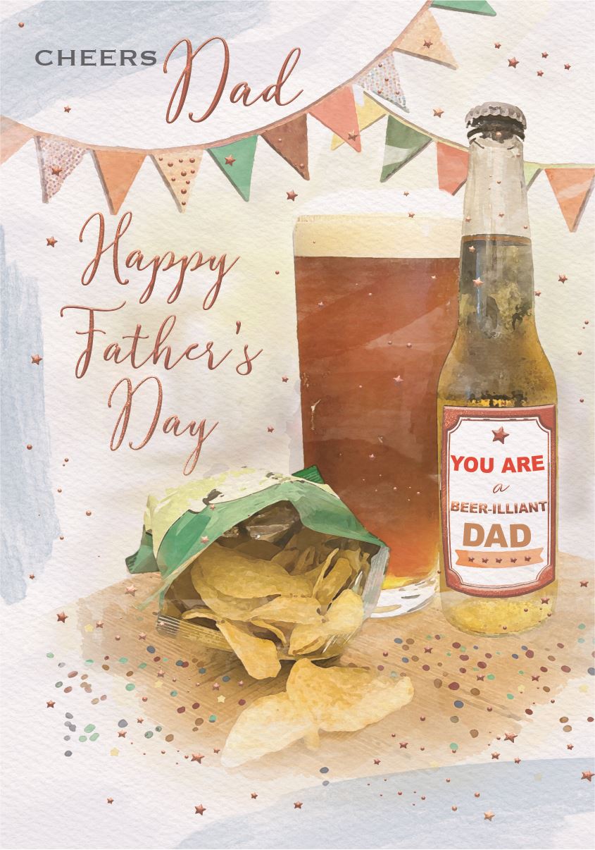 Cheers Dad Happy Father's Day - Fathers Day Card