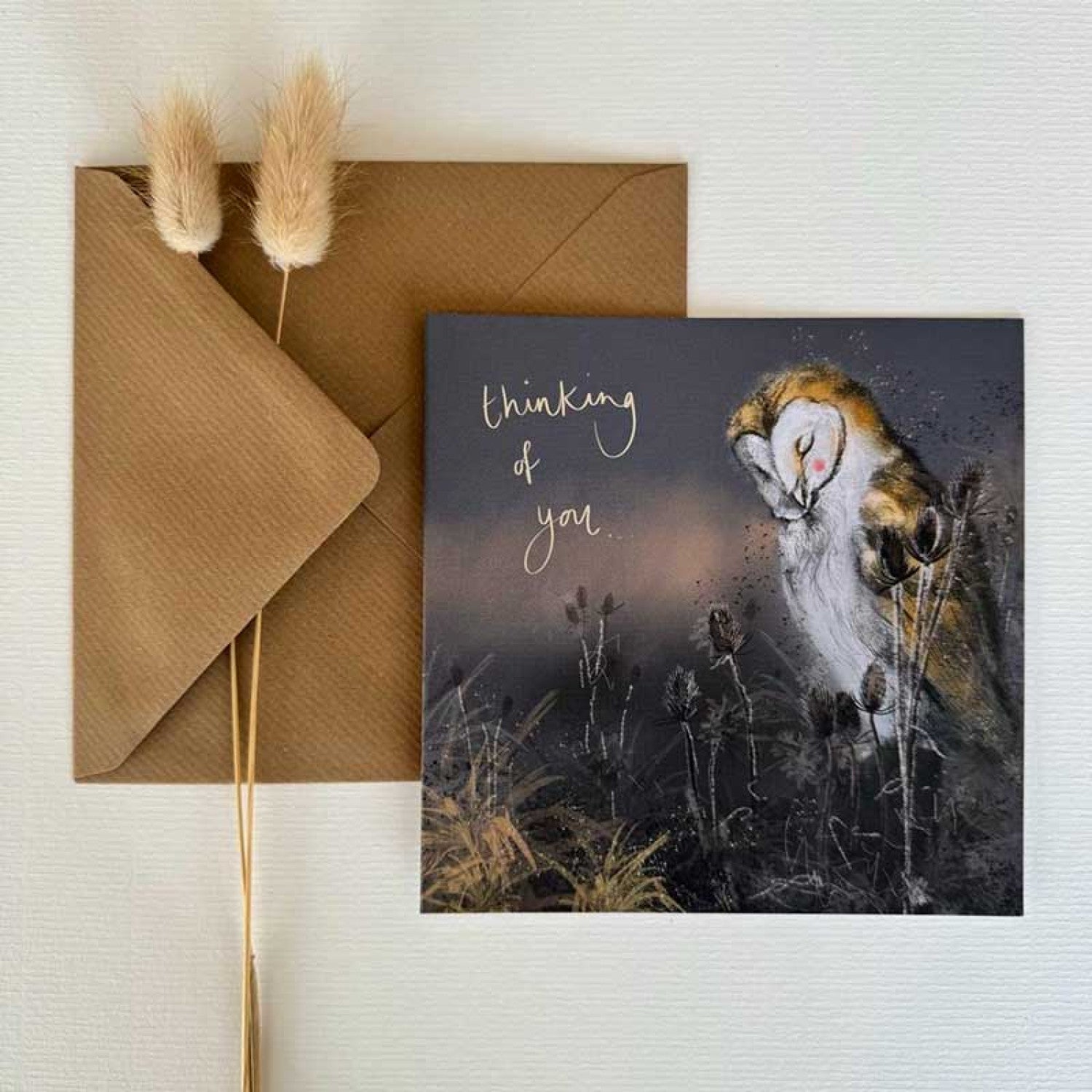 Barn owl Thank you card - Alex Clark greetings cards