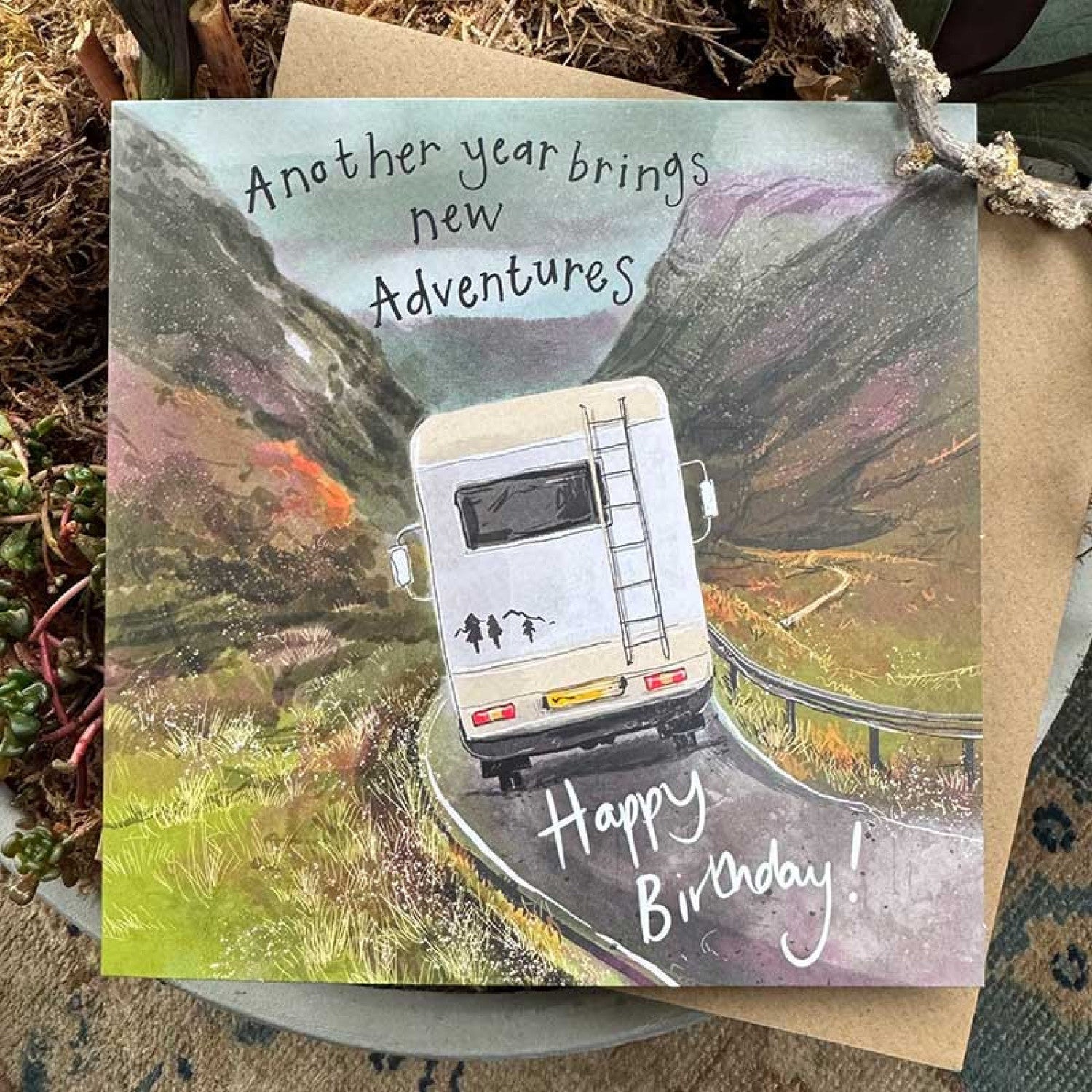 Campervan Birthday card- Alex Clark greetings cards