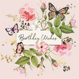 Flowers and butterflies - Birthday card