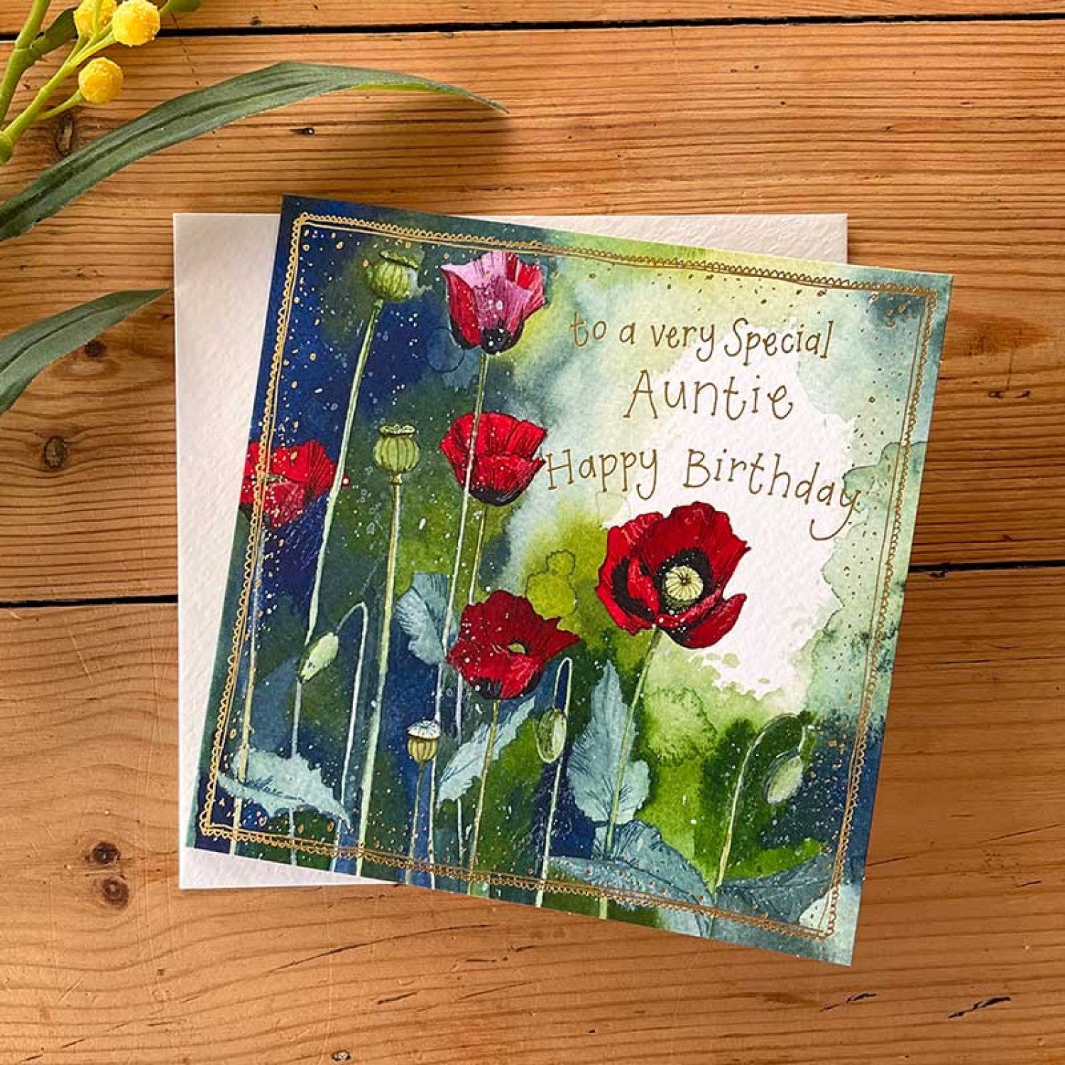 Oriental poppies, Auntie - Alex Clark birthday card