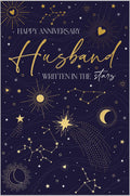Written in the stars - husband anniversary card