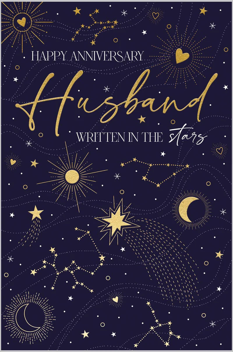 Written in the stars - husband anniversary card