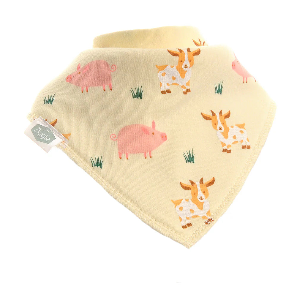 Pigs and goats dribble bib