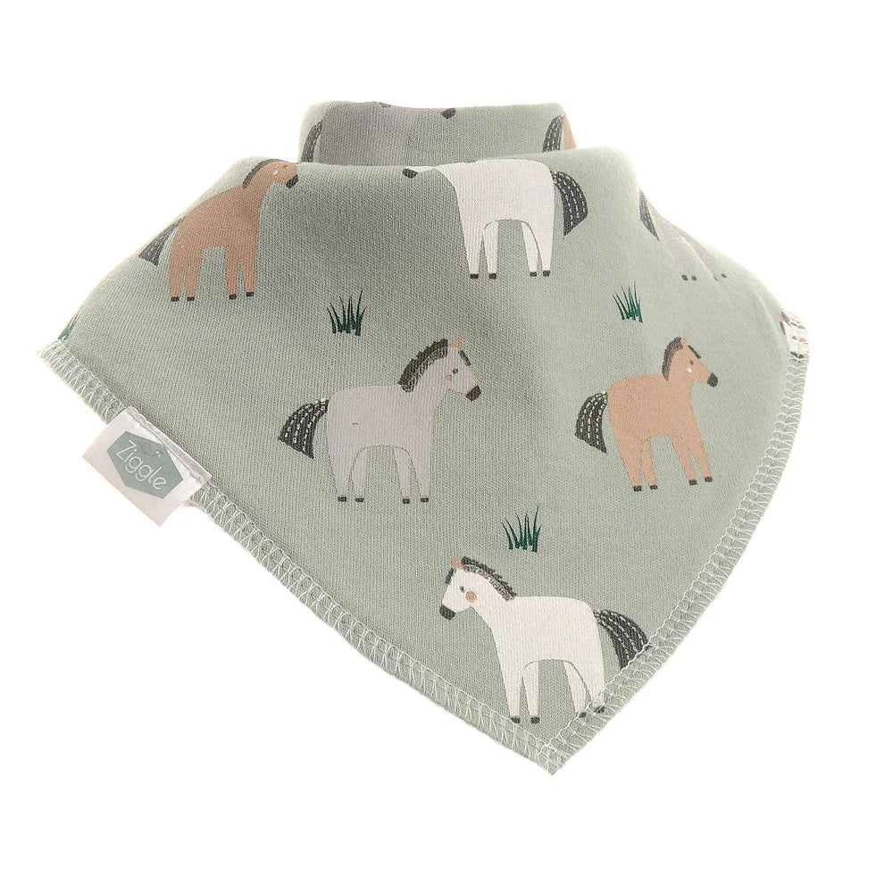 Horses dribble bib - Ziggle Baby