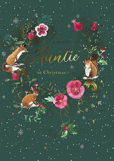 For a wonderful Auntie - Christmas card