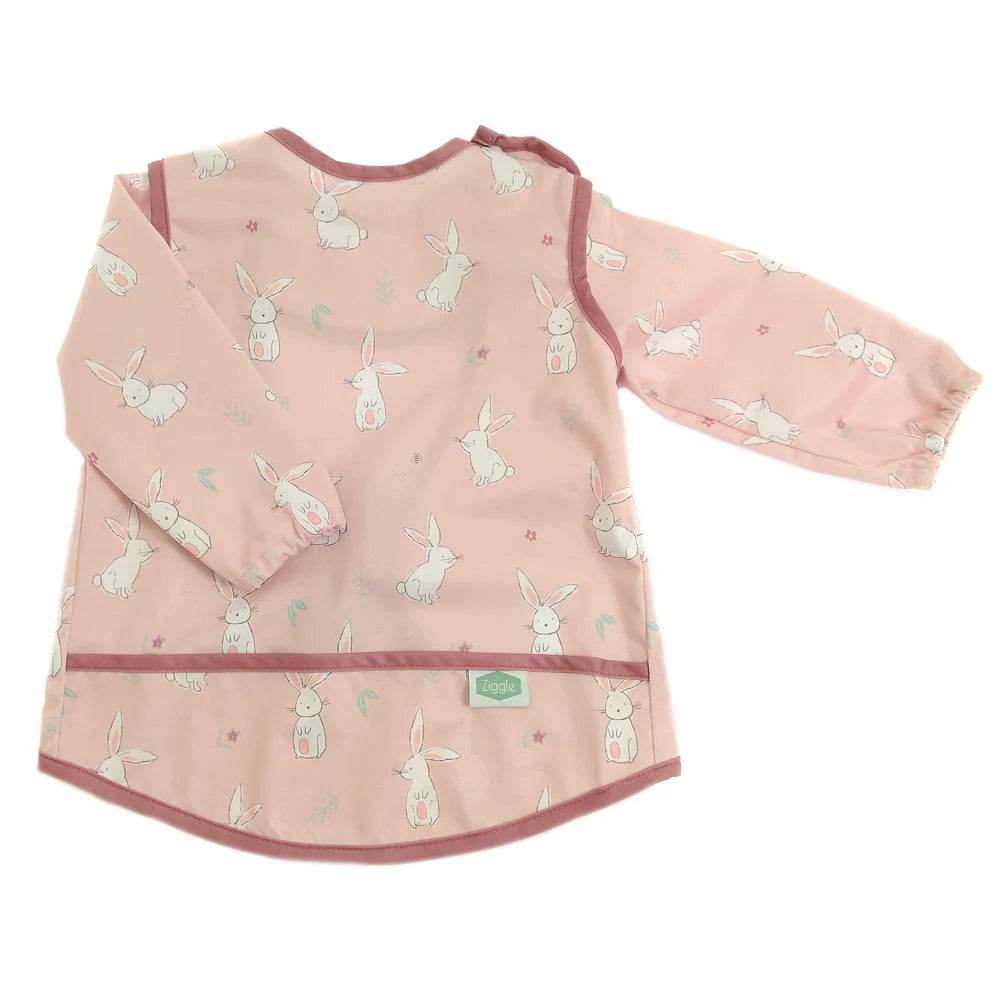 Bunnies coverall feeding bib - Ziggle Baby