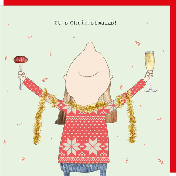 It's Chriiiiistmaaaas-  Rosie Made a Thing Christmas card