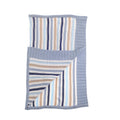 Blue & beige stripes baby blanket