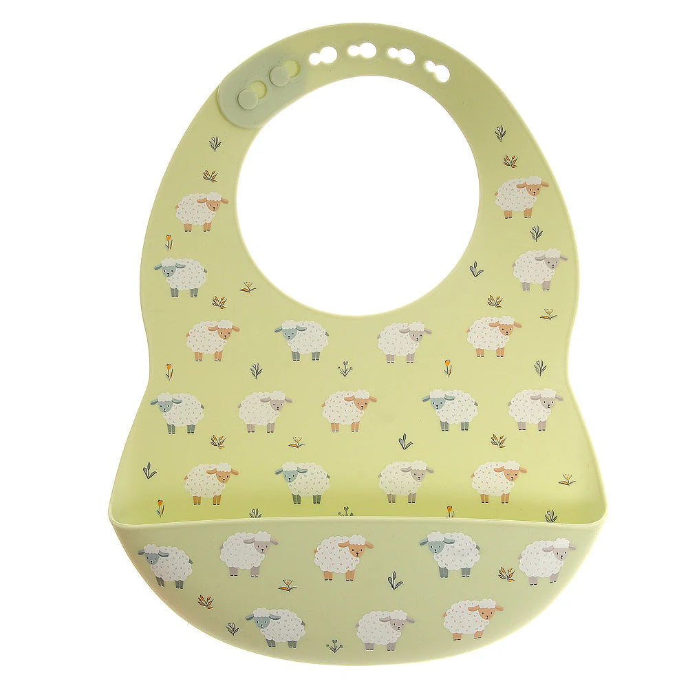 Sheep - silicone catch-it bib