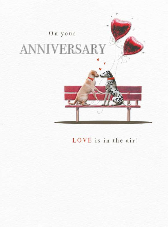 Love is in the air - Anniversary card