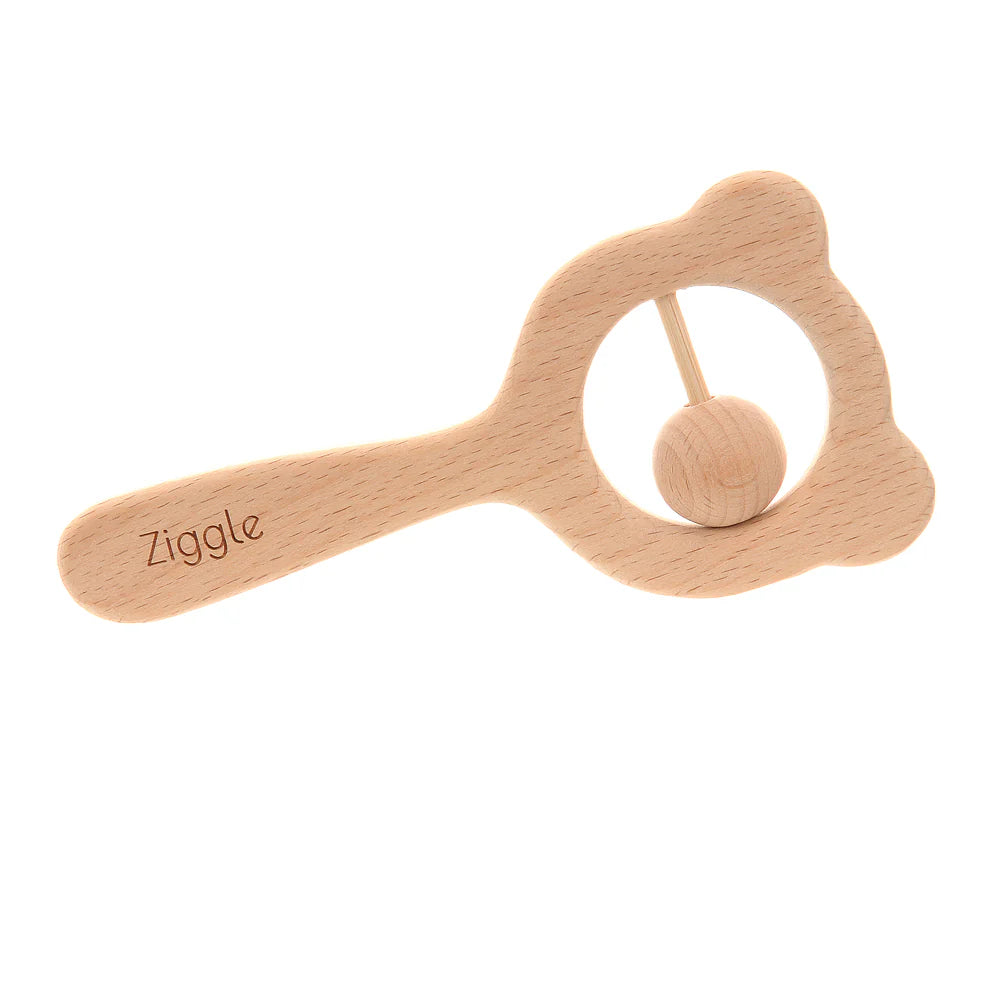 Blush - Wooden baby teether and rattle