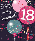 Enjoy every moment 18th Birthday card