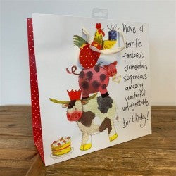 Have a terrific, fantastic, tremendous Birthday - Alex Clark large gift bag