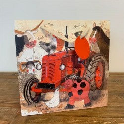 Big Red Tractor - Alex Clark medium gift bag