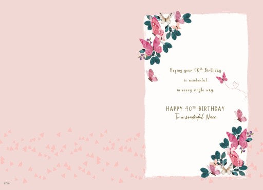 Special Niece - 40th birthday card