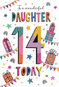Wonderful Daughter 14  Today - Birthday card
