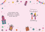 Wonderful Daughter 14  Today - Birthday card
