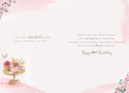 To a very special friend on your 80th birthday card
