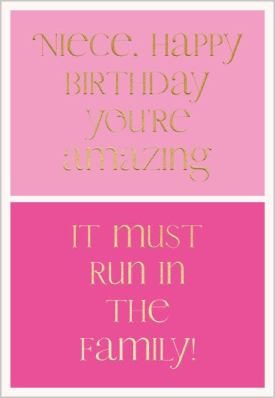 Niece you're amazing- birthday card