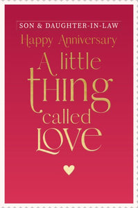 Son & Daughter-in-law - Wedding Anniversary card