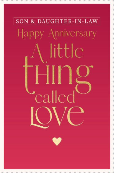 Son & Daughter-in-law - Wedding Anniversary card