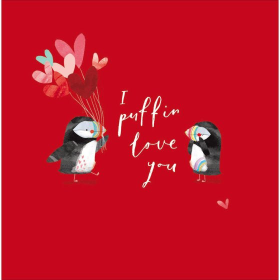 Puffin Valentine's card