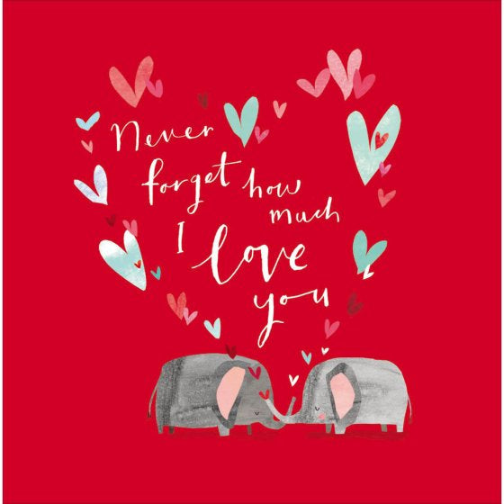 Elephant Valentine's card