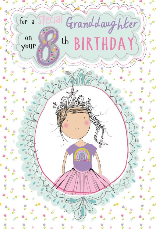 Granddaughter on your 8th Birthday card