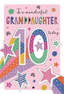 Granddaughter 10th Birthday card