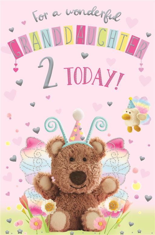 Wonderful Granddaughter on your 2nd Birthday card