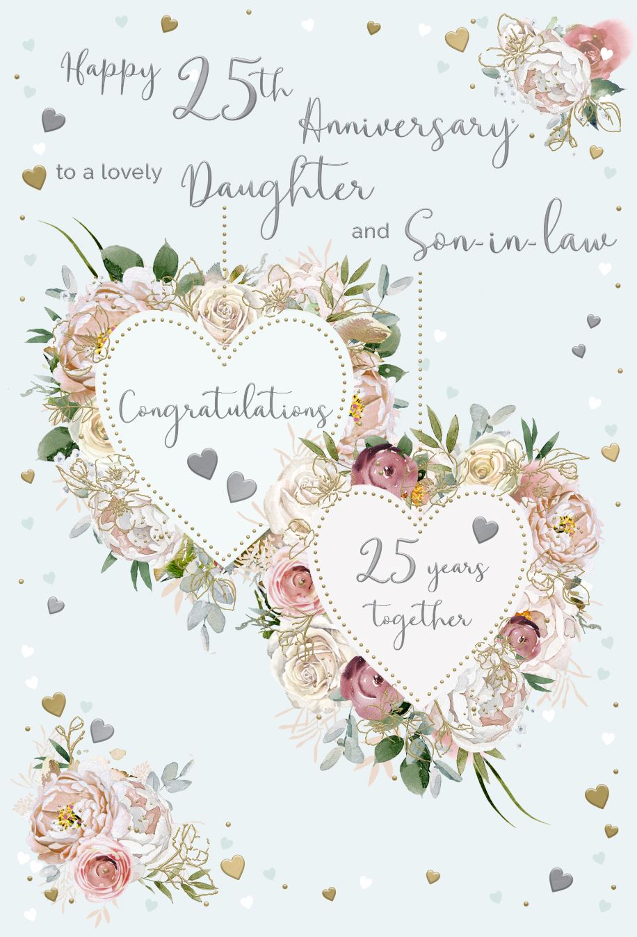 To Daughter and Son-in-law on your 25th Anniversary card