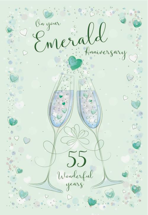 On your 55th Wedding Anniversary card