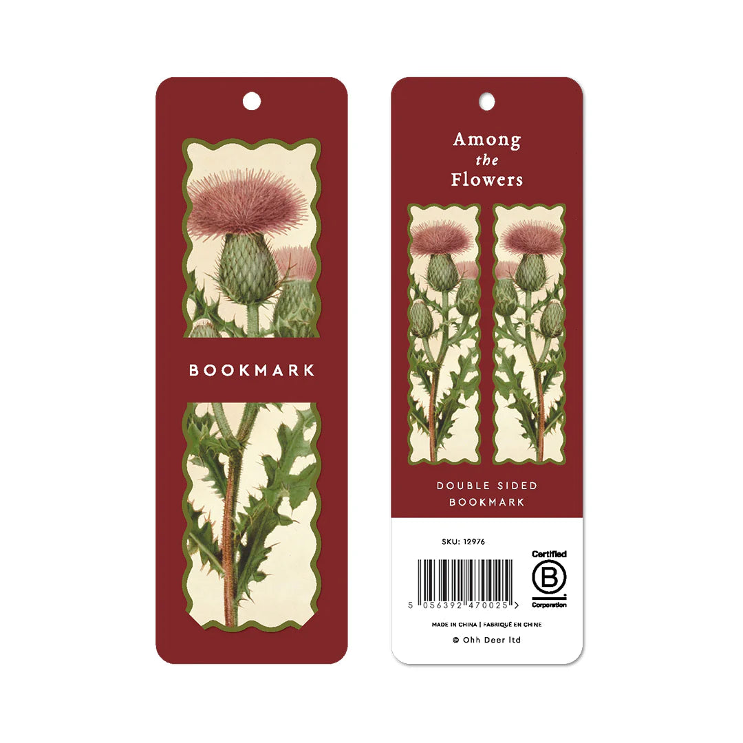 Among the Flowers, thistle Bookmark