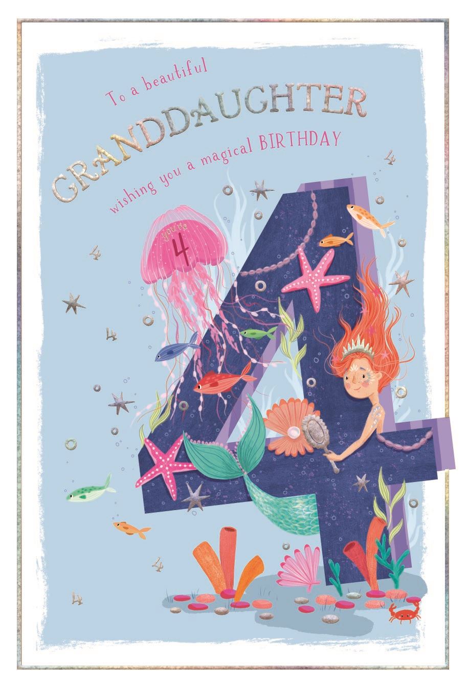 Granddaughter on your 4th Birthday card