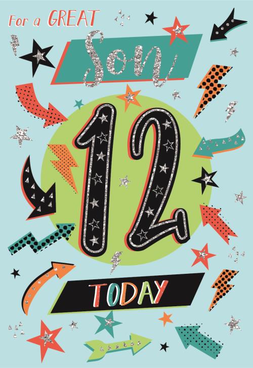Great son 12th birthday card