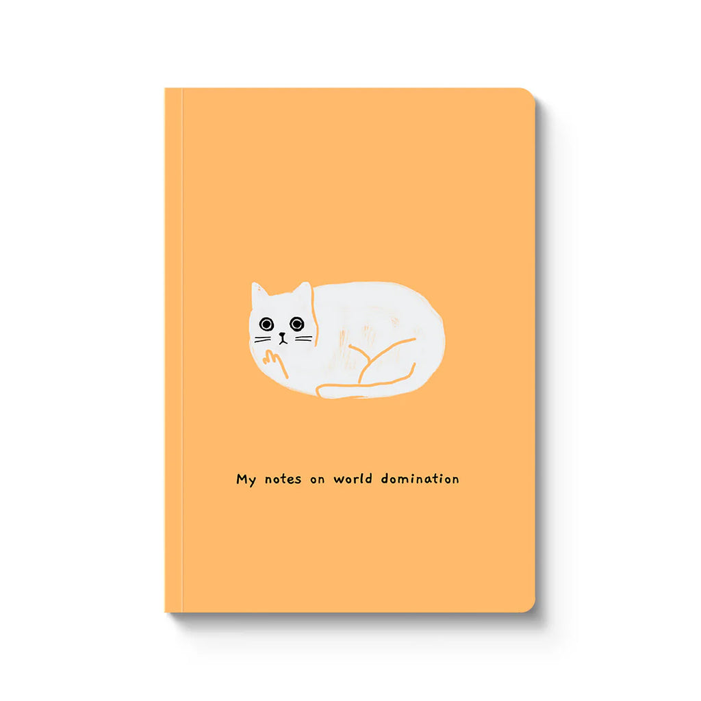 My Notes on World Domination - Ken the Cat A5 Notebook
