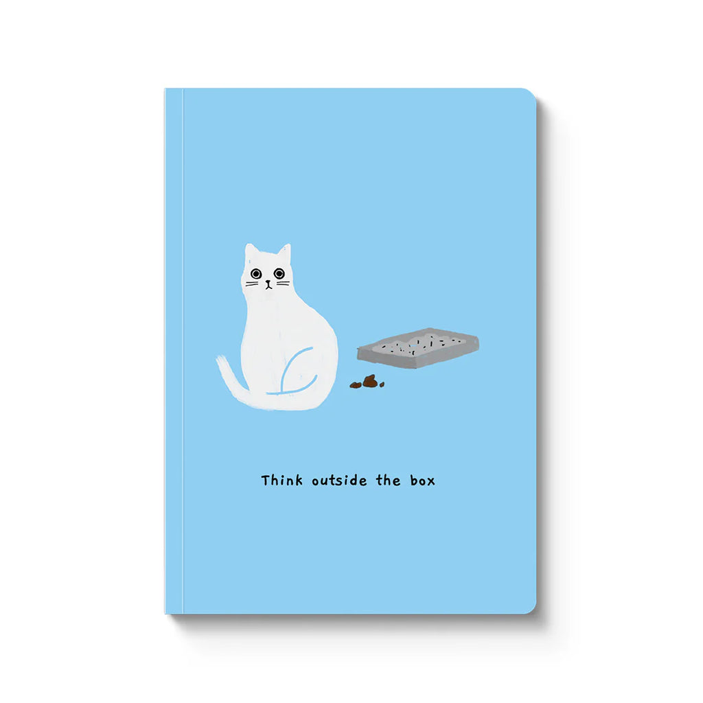 Think Outside the Box - Ken the Cat A5 Notebook