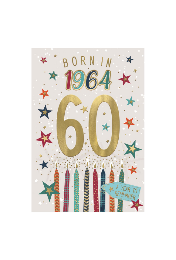 Born in 1964 -  60th birthday card (male)