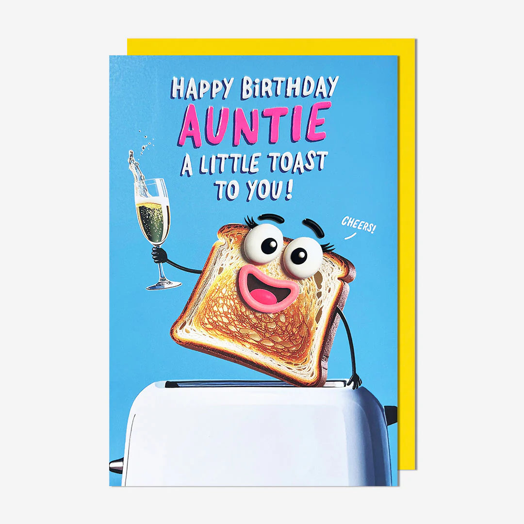 Auntie little toast - Auntie Birthday Card