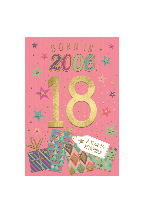 Born in 2006 - 18th birthday card