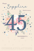 (Our) Sapphire Anniversary, 45 wonderful card