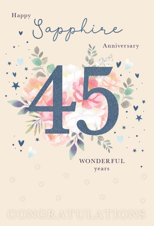 (Our) Sapphire Anniversary, 45 wonderful card