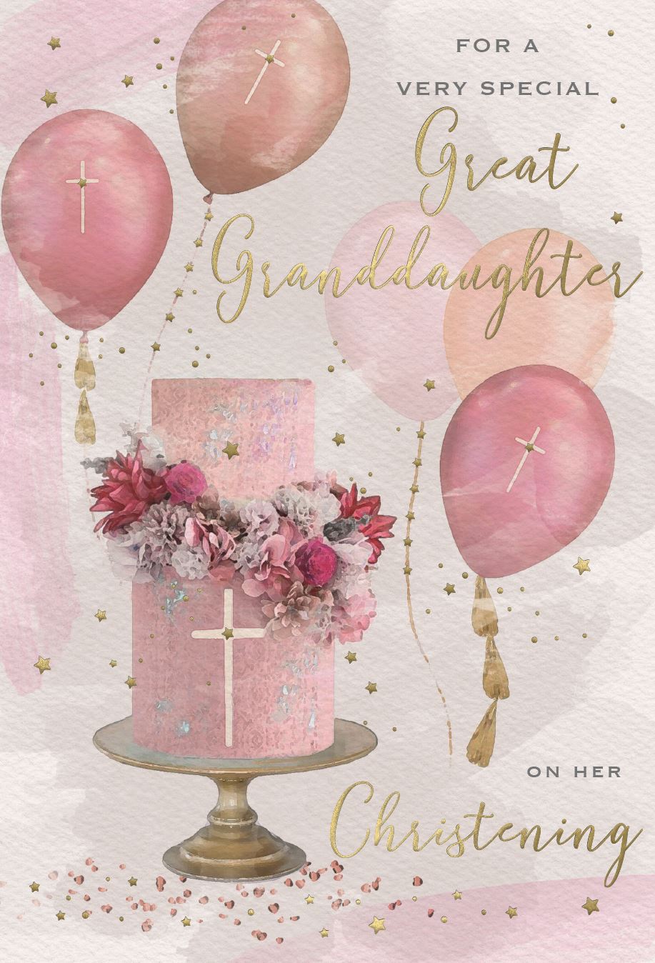 For a very special  Great Granddaughter Christening card