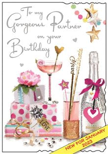 To my Gorgeous Partner  - Jonny Javelin Birthday card