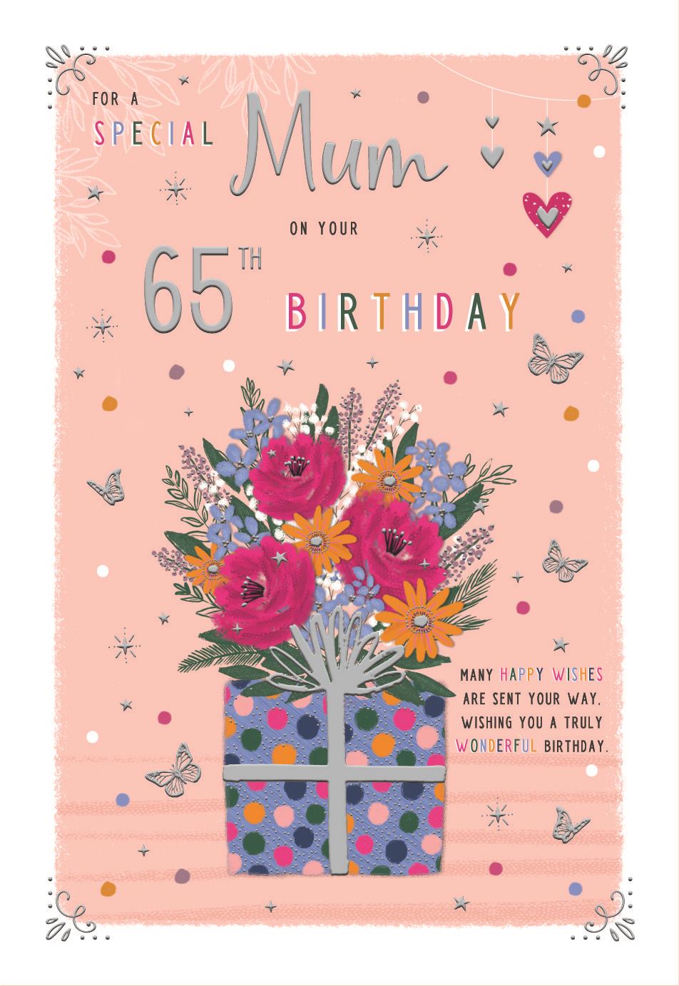 Wonderful Mum on Your 65th Birthday card