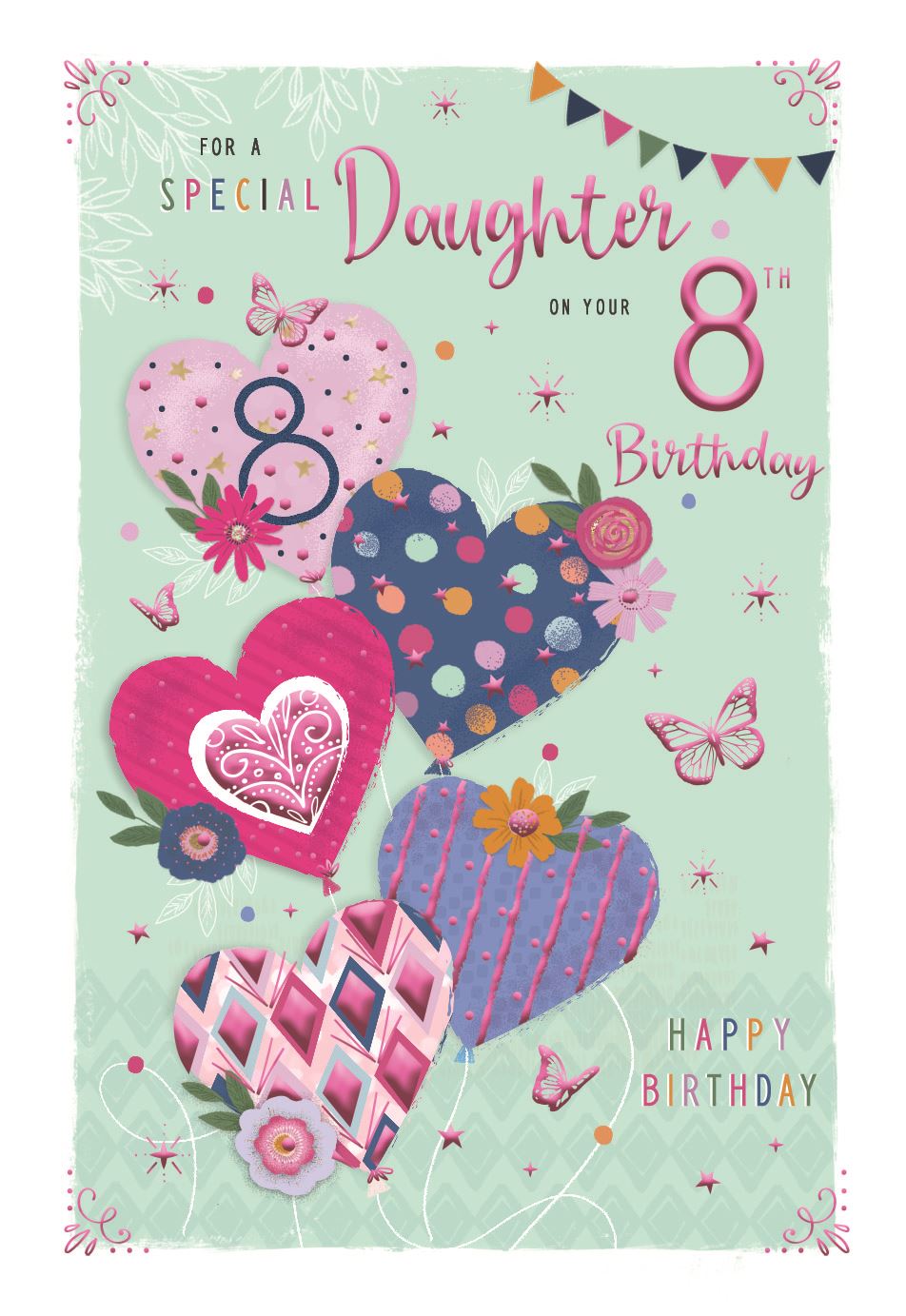 Daughter on your 8th Birthday card