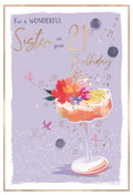 Sister on your 21st Birthday card