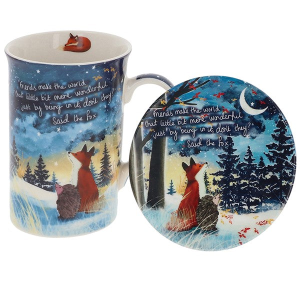 Fox Under The Moon Mug & Coaster Set – friend